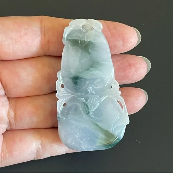 New natural Burmese carved Jade Pendant
